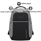 Swiss Style Original Bobby Design Anti-Theft 15" Laptop Backpack with USB Charging