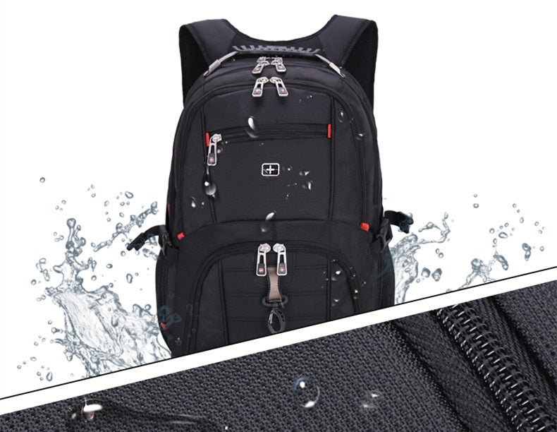 Swiss Design Large Capacity Anti-Theft Travel Backpack with USB
