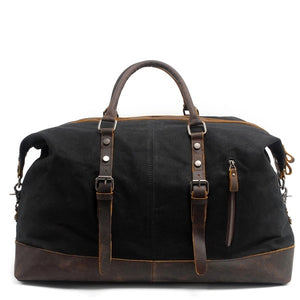 Men's Large Vintage Waxed Canvas Travel Duffel Bag