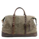 Men's Large Vintage Waxed Canvas Travel Duffel Bag