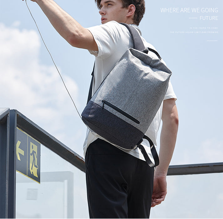 Men's Waterproof Casual Backpack with USB Charging