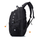 17" Laptop Swiss Design Heavy Duty Backpack with USB Charging Port and Lock