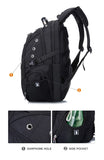 17" Laptop Swiss Design Heavy Duty Backpack with USB Charging Port and Lock