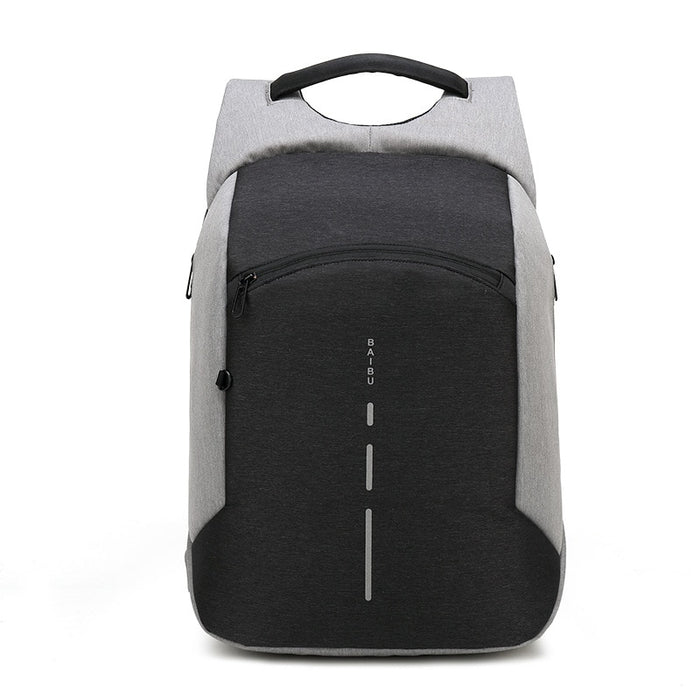Men's Small Fashion Anti-Theft Backpack with USB Charging