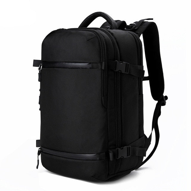 Men's Large Capacity Travel Backpack 17" 20" Laptop w/ Built In Rain Cover