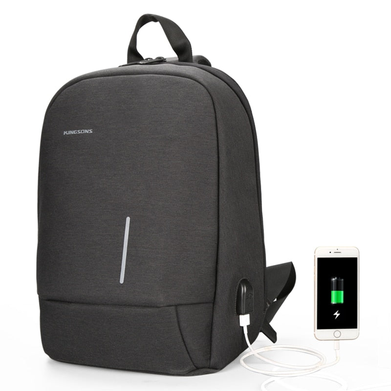 Men's Small Single Shoulder Cross Body 13" Laptop Backpack with USB Charging