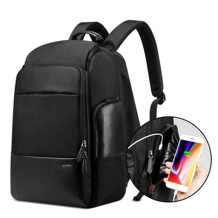 Men's Upscale Large 17 Inch Laptop USB Charging Backpack