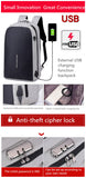 Men's Anti-Theft Backpack with USB Charging and Lock