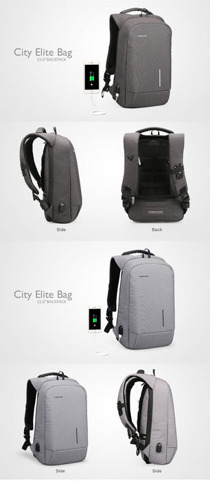Medium Anti-Theft 13" 15" Laptop Backpack with USB Charging and TSA Lock