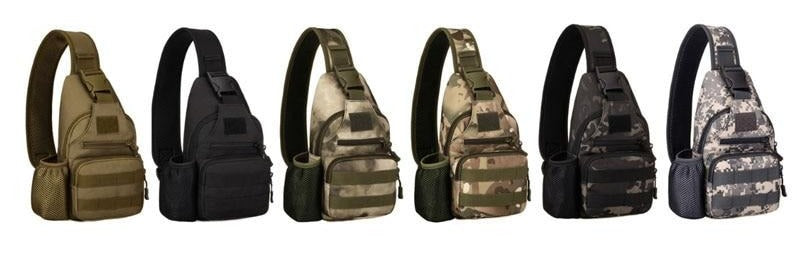 Molle Single Shoulder Sling Chest Backpack with USB Charging