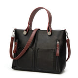 Women's Vintage Matte Stressed Casual Tote