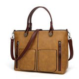 Women's Vintage Matte Stressed Casual Tote