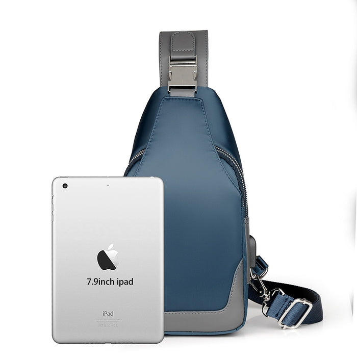 Men's Small Crossbody Bag with USB Charging