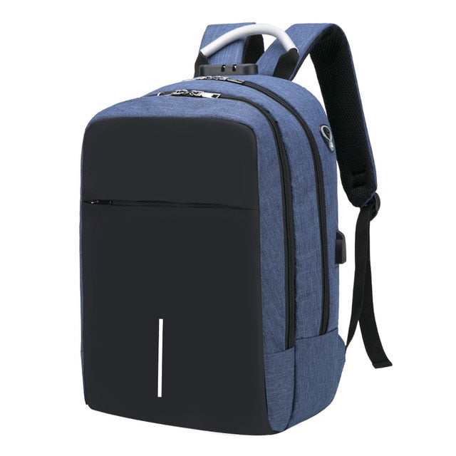 Medium Oxford Anti-Theft 15" Laptop Backpack With USB Charging and TSA Lock