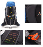 60L Large Capacity Outdoor Camping Hiking Trekking Backpack