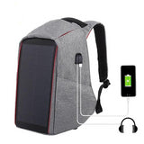 Men's 12W Solar Powered Anti-Theft Backpack with USB Charging