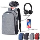 Anti-Theft Laptop Backpack With USB Charging Port and Lock