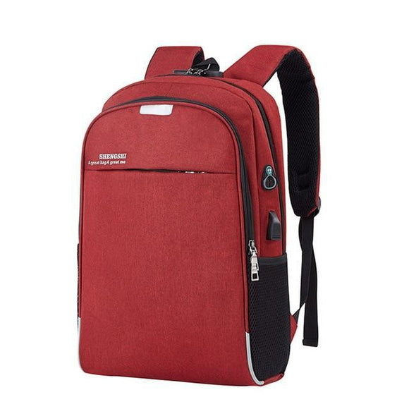 Anti-Theft Laptop Backpack With USB Charging Port and Lock