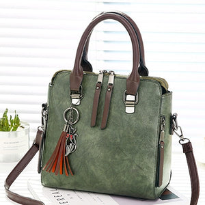 Women's Vintage Vegan Leather Medium Handbag