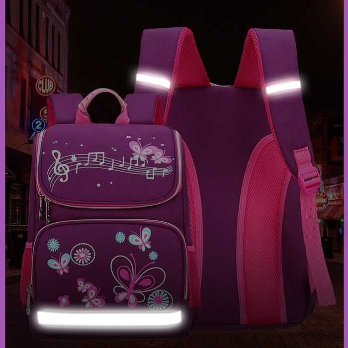 Girls 'Music and Butterflies' School Backpack