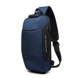 Men's Small Anti-Theft Sling Backpack with TSA Lock and USB Charging