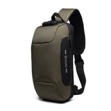 Men's Small Anti-Theft Sling Backpack with TSA Lock and USB Charging