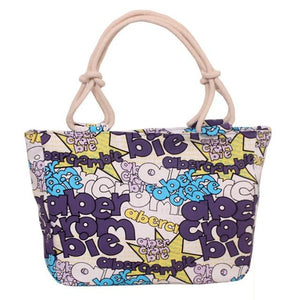 Women's Canvas Multi Color Tote Hand Bag