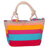 Women's Canvas Multi Color Tote Hand Bag