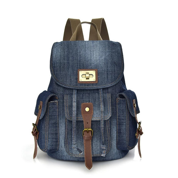 Women's Vintage Denim Backpack