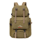 60L Large Canvas Camping Hiking Backpack