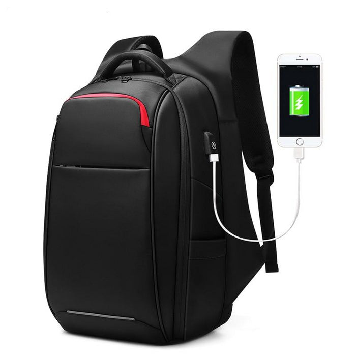 Men's Modern Euro Nylon Anti-Theft 15" Laptop Backpack with USB Charging