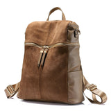 Women's Vintage Vegan Leather Tote Backpack