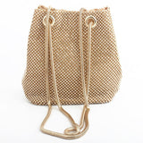 Women's Rhinestone Mesh Bucket Hand Bag