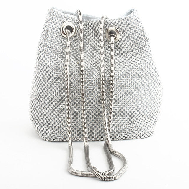 Women's Rhinestone Mesh Bucket Hand Bag — ERucks