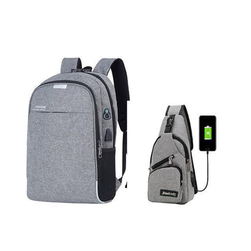 Anti-Theft Laptop Backpack w/ USB Charging Port and Small Sling Bag Se – ERucks