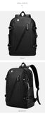 Men's Leather Casual 13" Laptop Backpack with USB Charging