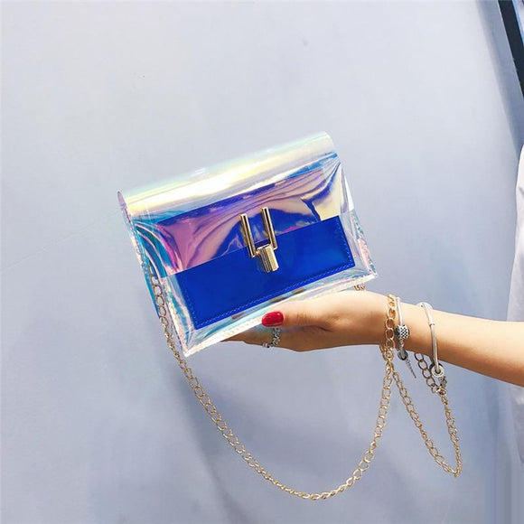 Women's Small Laser Clear Transparent Crossbody Shoulder Bag