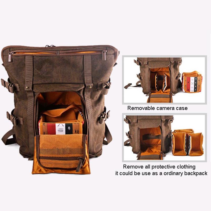 Brown Hyde Explorer Travel Photographer Backpack
