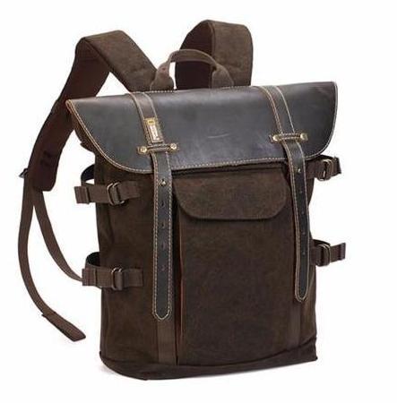 Medium Tan Hyde Explorer Travel Photographer Backpack