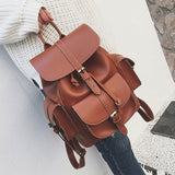 Women's Small Vintage Vegan Leather Rucksack