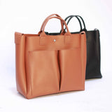 Women's Vegan Leather Big Casual Tote