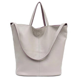 Women's Reversible Soft Cruelty Free Material Vegan Leather Tote Handbag