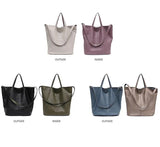 Women's Reversible Soft Cruelty Free Material Vegan Leather Tote Handbag