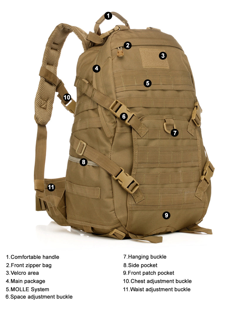 35L 600D Urban Military Molle Backpack – ERucks