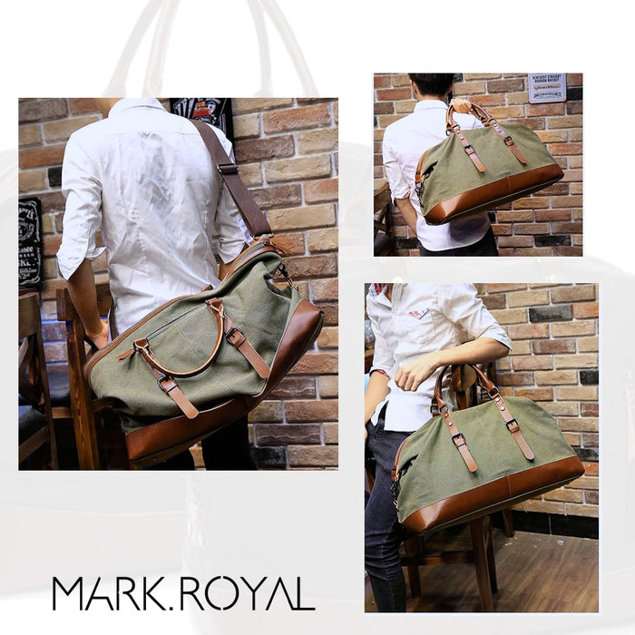 Mark Royal Men's Canvas Leather Duffel Bag