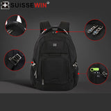 Swiss Design Medium Travel Backpack with USB Charging and Headphone Cord Port